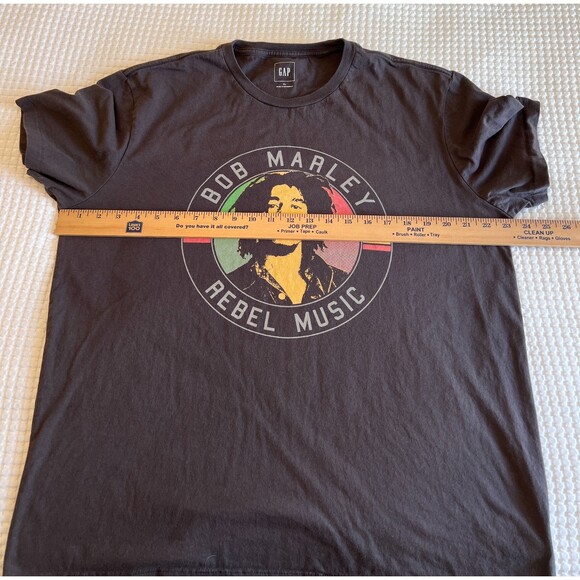 Gap Bob Marley Rebel Music Graphic Short Sleeve T Shirt Dark Gray Adult Size XL - Picture 7 of 10